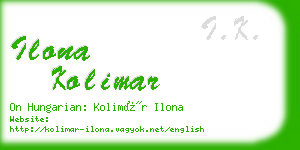 ilona kolimar business card